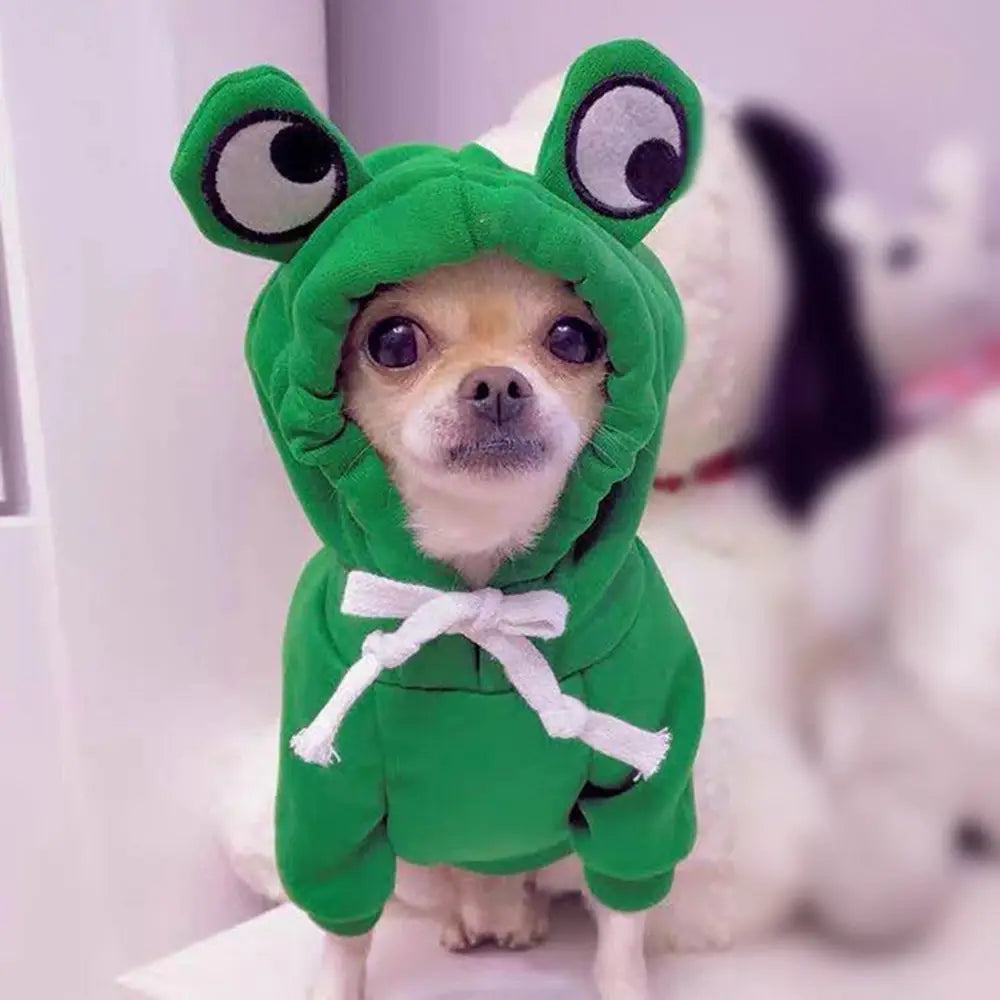 Sudadera con capucha de perro de fruta, abrigo de forro polar cálido para el invierno, ropa para cachorro
