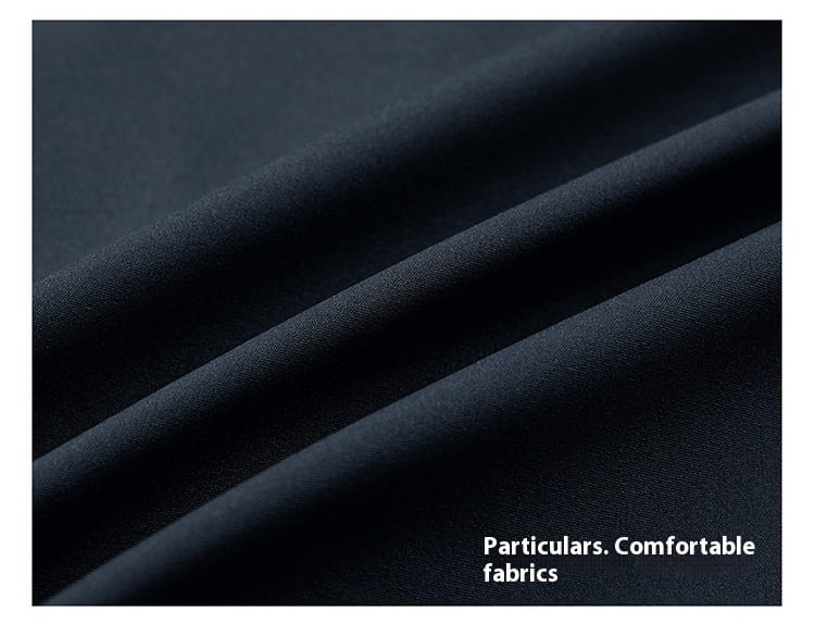 men casual jacket lightweight outdoor windbreaker made of black smooth-textured fabric with subtle sheen and gentle folds