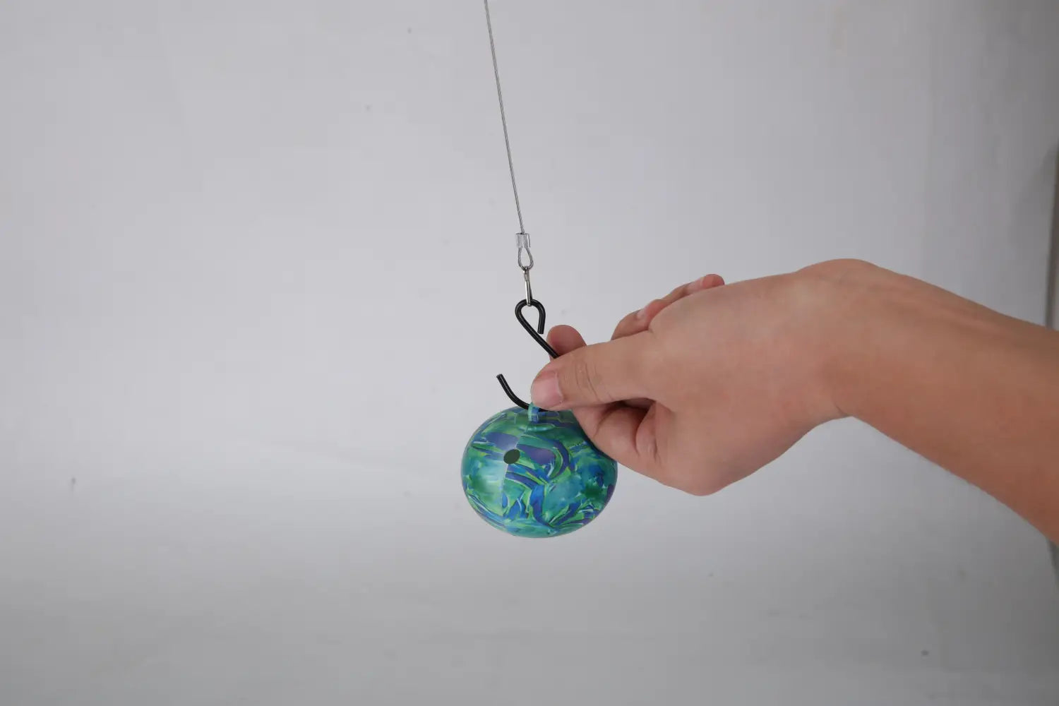 Comedero para Colibrí con Carillón de Viento para Exterior, Decoración Colgante