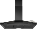 36 inch black stainless steel wall mount range hood with sleek modern design and mesh filters for kitchen ventilation