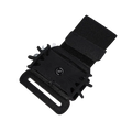 Black adjustable running phone armband with 360-degree rotating mount for secure device attachment