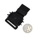 Black adjustable running phone armband with 360-degree rotating mount for secure device attachment