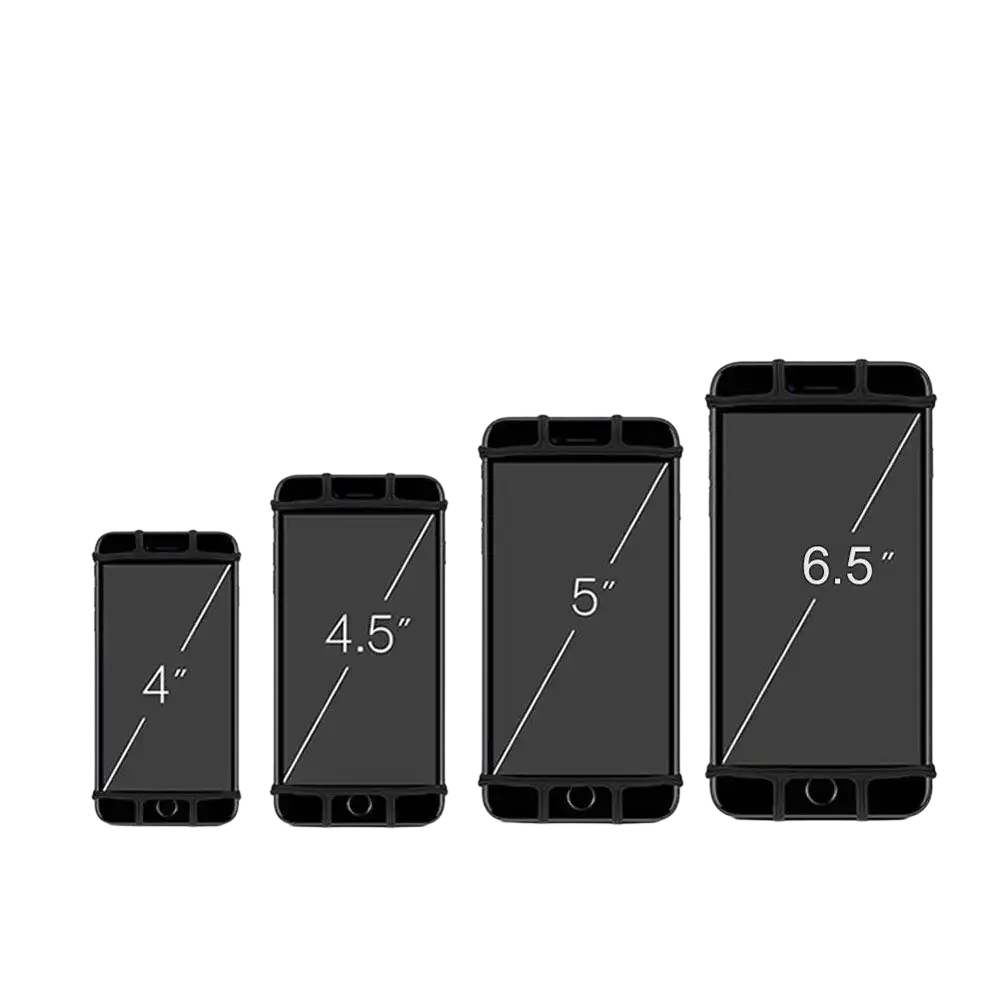 Black 360 rotating running phone armband made of durable material for smartphones 4 to 6.5 inches, shown from the back
