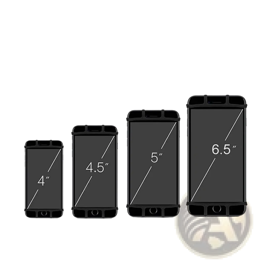 Black 360 rotating running phone armband made of durable material for smartphones 4 to 6.5 inches, shown from the back