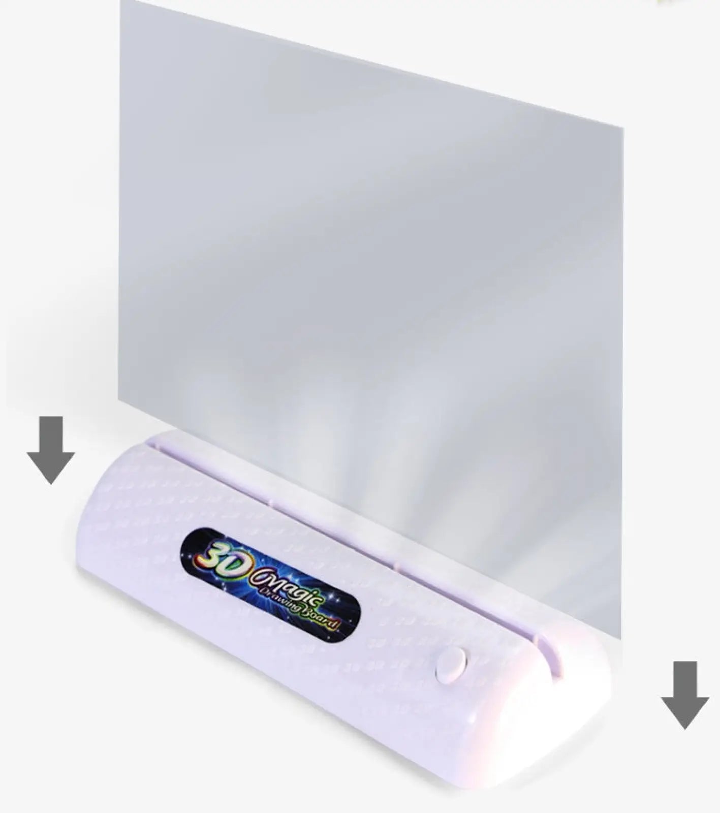 White plastic 3d magic drawing board led educational toy with translucent screen and branded logo