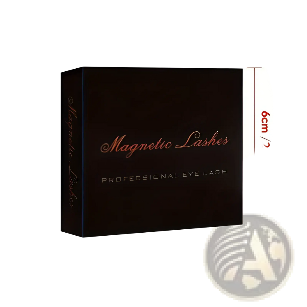 Black rectangular box with gold foil lettering magnetic lashes and professional eye lash for 3d magnetic false eyelashes kit
