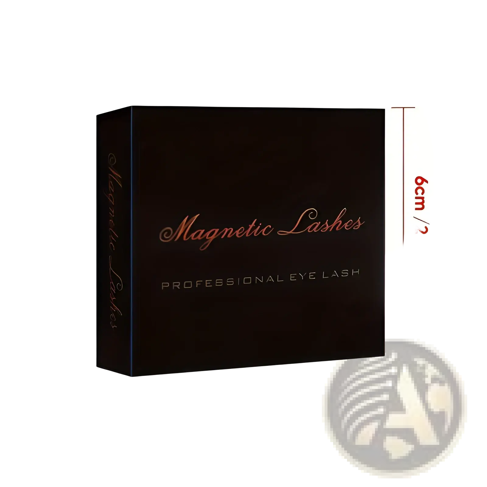 Black rectangular box with gold foil lettering magnetic lashes and professional eye lash for 3d magnetic false eyelashes kit