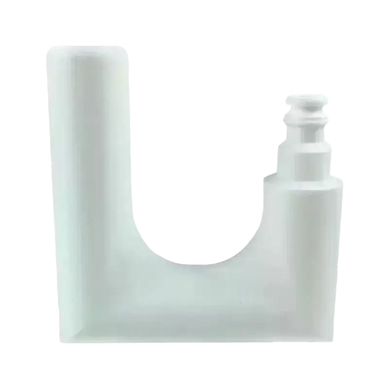White plastic u-shaped bottle with pump dispenser made of printed pla polylactic acid for garden hose nozzle