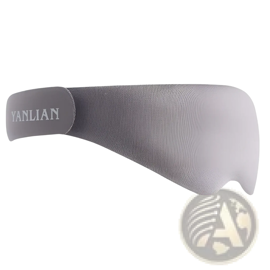 Gray 3d sleep mask with breathable soft textured fabric and contoured design for comfortable eye shading cover