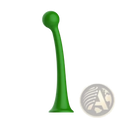 Green silicone anal plug with rounded head and tapered base for 3d tree sapling car roof antenna decoration