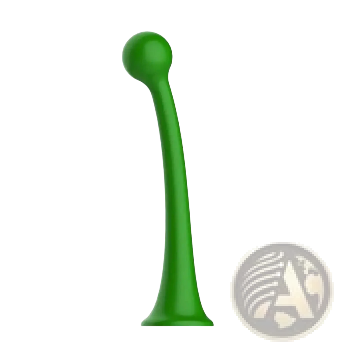 Green silicone 3d tree sapling car roof antenna decoration with rounded head and tapered base