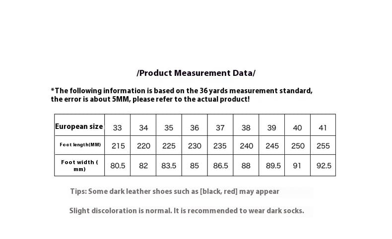 The image displays a table of European shoe size measurements including foot length and width in millimeters for crystal satin slingback pointed toe high heels.