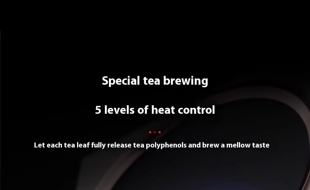 Electric ceramic stove 1000w tea cooker kettle featuring a special ceramic tea brewing device with five levels of heat control for a mellow taste.