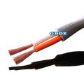 White and orange insulated 4-core speaker cable with exposed oxygen-free copper strands model 2s11f for audio use