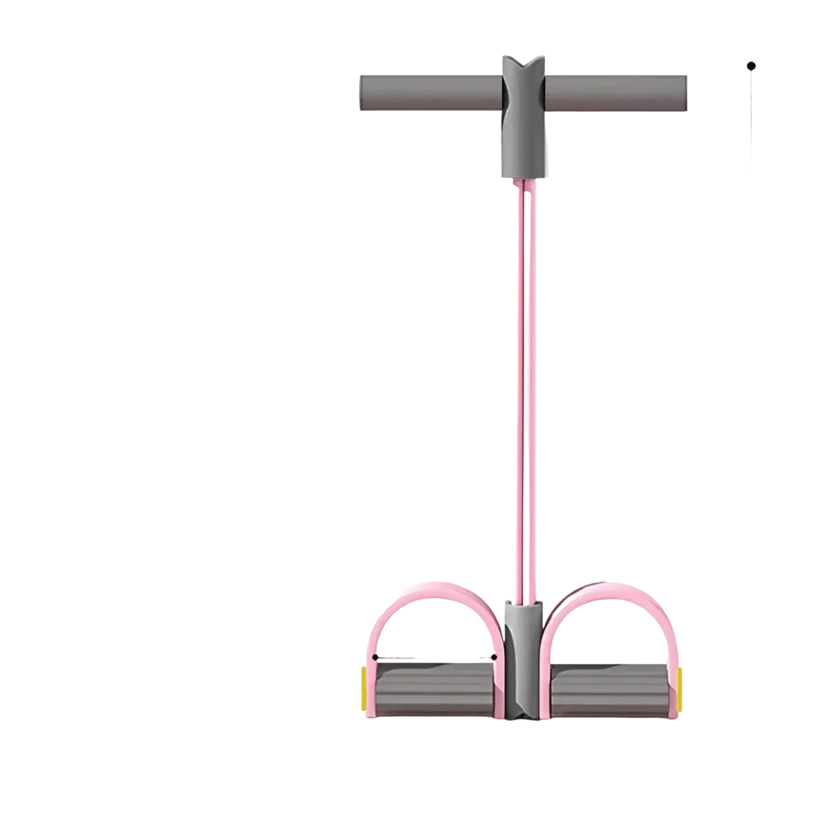 4-tube resistance band pedal puller fitness equipment with pink and gray adjustable handles for leg workouts
