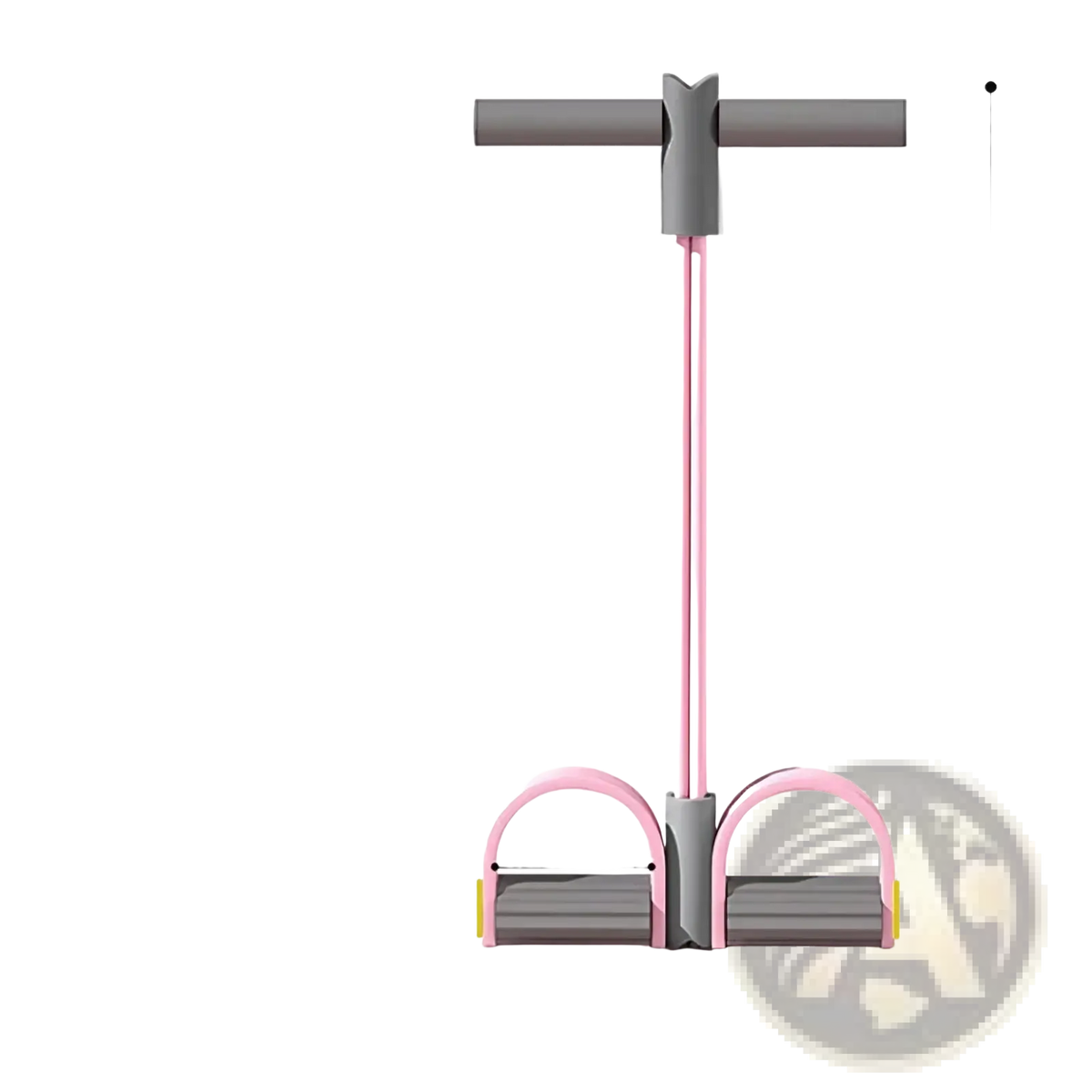 4-tube resistance band pedal puller fitness equipment with pink and gray adjustable handles for leg workouts