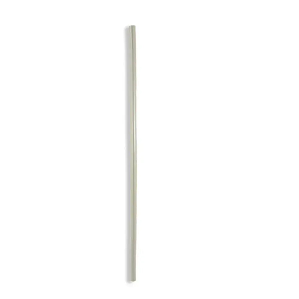 A sleek translucent white plastic straw with tapered ends for the arbaglobal 40 oz insulated tumbler with handle