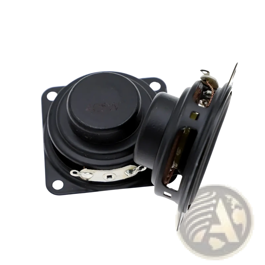 Black plastic 40mm 4 ohm 5w full range bluetooth speaker driver with circular cone and metal mounting bracket