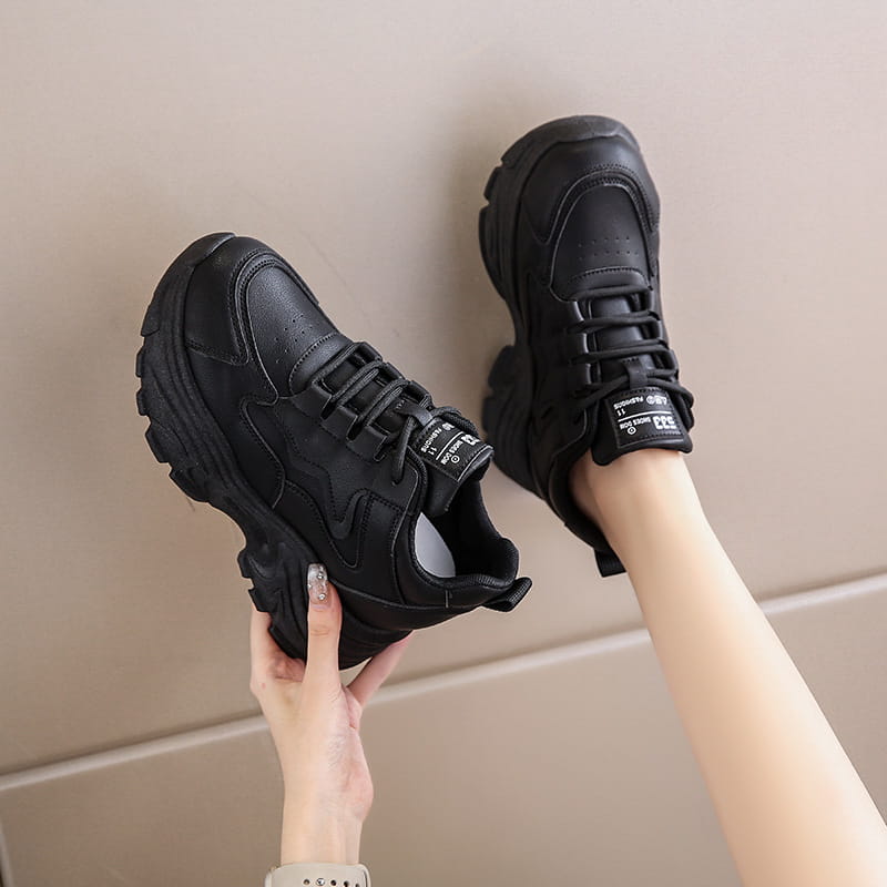 Breathable Platform Lace Up Casual Sneakers