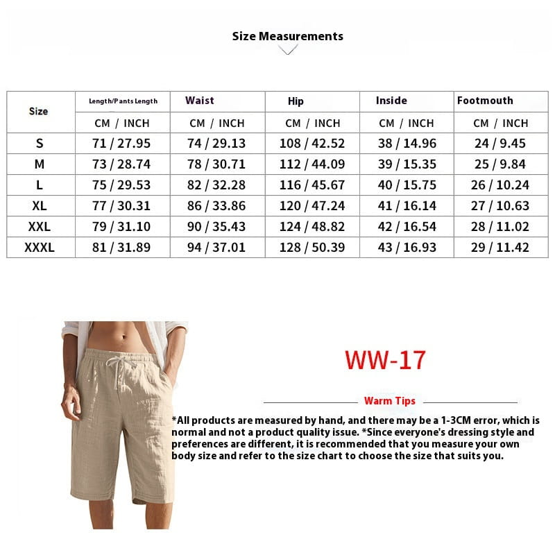 Bretelles en lin beige pour hommes avec une ceinture élastique à cordon de serrage et une coupe ample adaptée aux tenues décontractées.