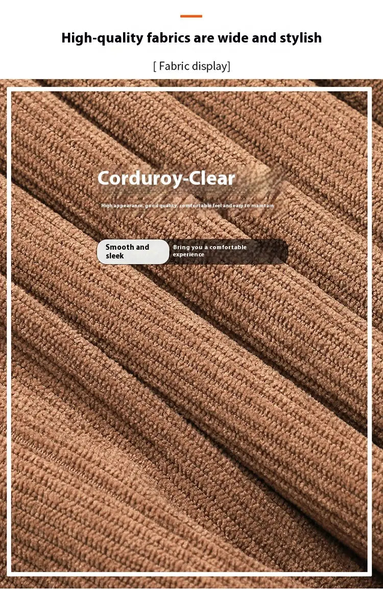 Herren-Cordjacke im Casual-Stil aus braunem Stoff mit glatter, eleganter Struktur und ausgeprägten Rillen.