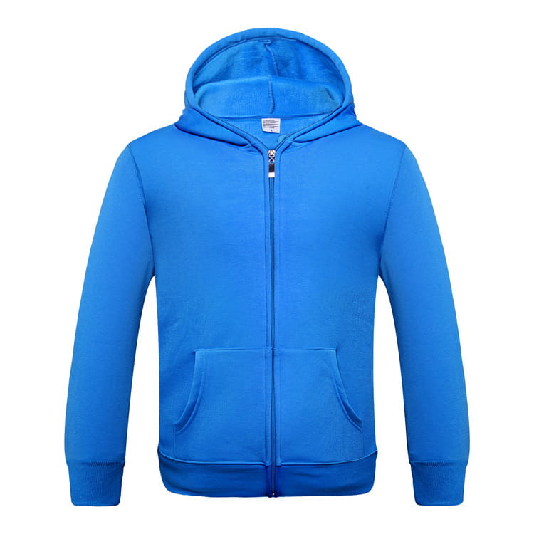 Men’s bright blue contrast trim fleece zip hoodie features a soft fleece interior and front pockets for added comfort and functionality.