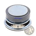 Circular black and silver 45mm 3w 4 ohm speaker driver with metallic cone and wiring terminals for home audio diy
