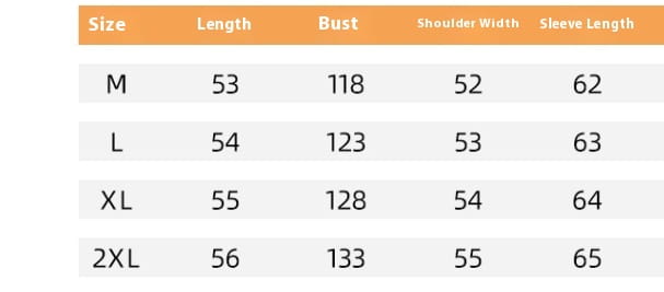 Die Tabelle zeigt Größenmessungen einschließlich Länge, Brustweite, Schulterbreite und Ärmellänge für eine Damen-Fell-Kapuzensteppjacke mit Steppung, erhältlich in den Größen M bis 2XL.