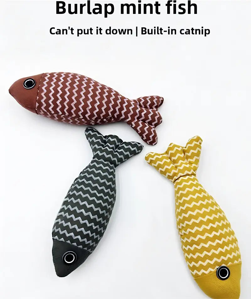 Catnip Fish Toy for Cats of All Ages 3 Colors
