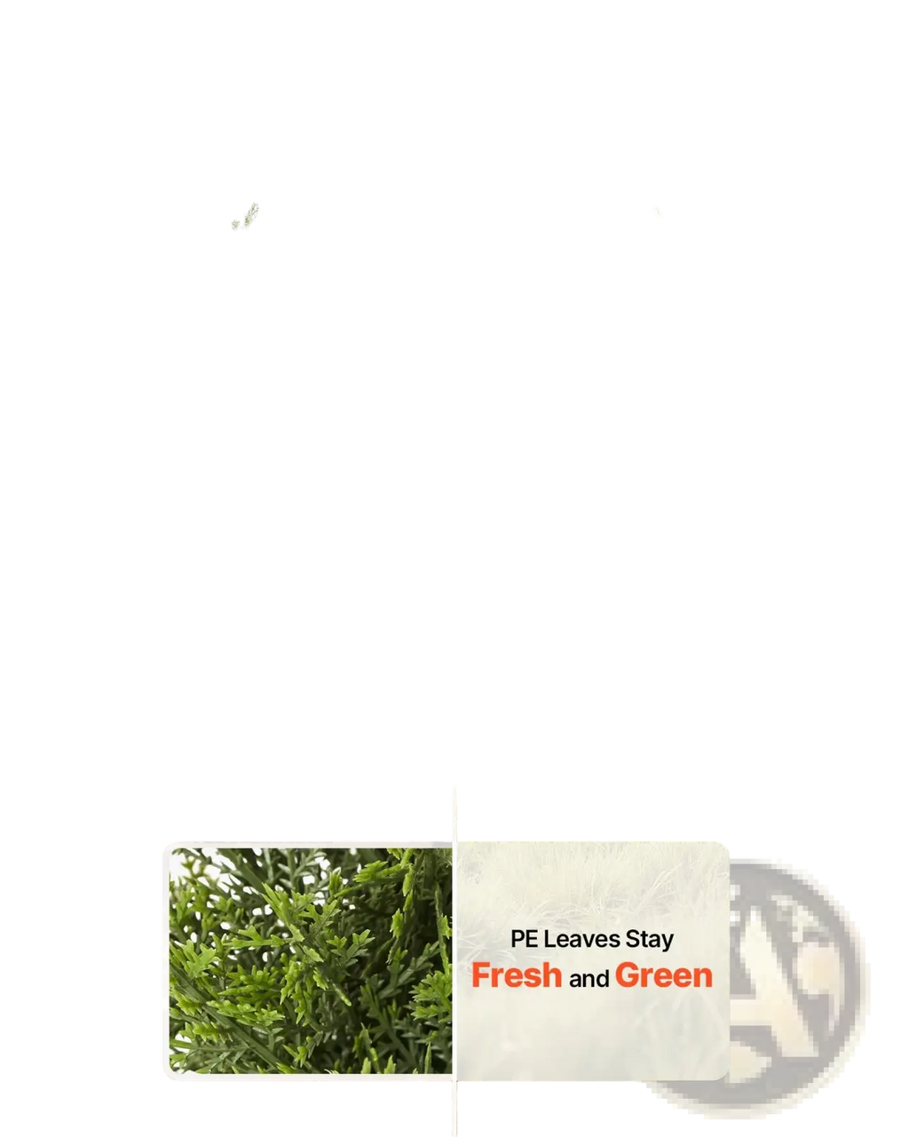 48 inch artificial topiary cedar tree set of 2 with dense green pe leaves in black pots for indoor decor