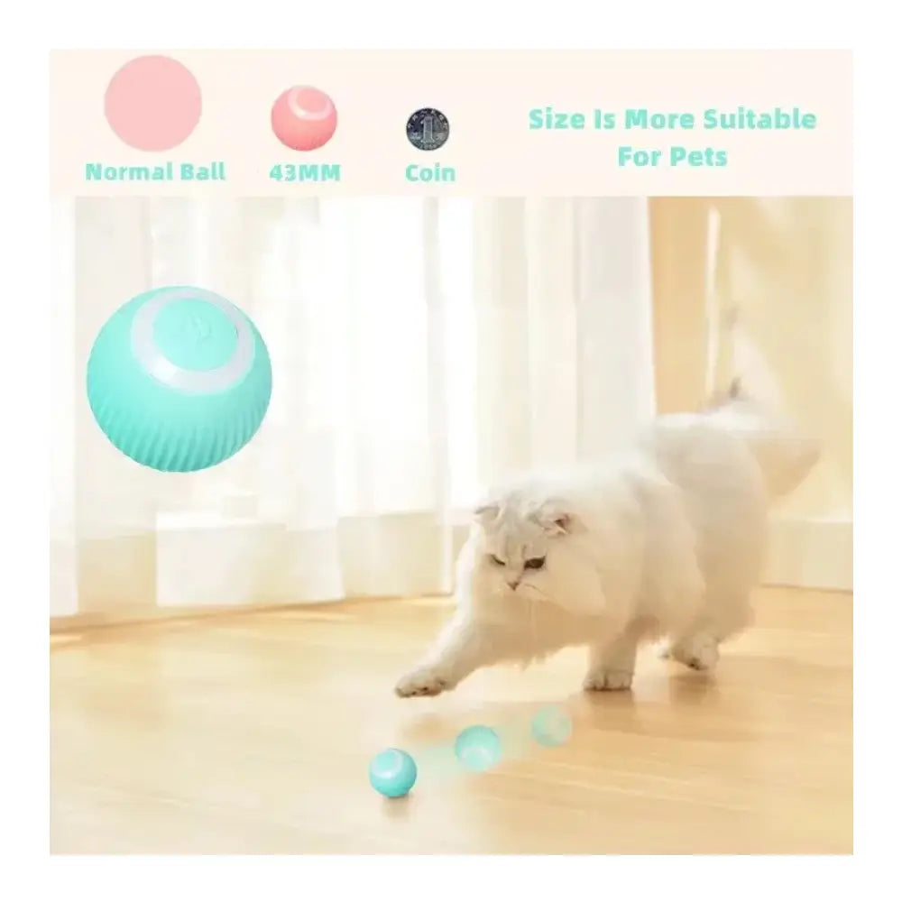 Interactive Rolling Cat Ball Electric Motion Toy Silicone