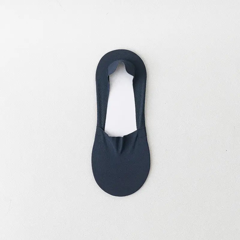 black men cotton invisible no show sock with a smooth seamless design and elasticized ankle opening from a 6 pack set