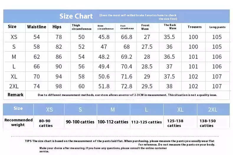 Größentabelle für High-Waist-Flared-Denimjeans mit Angaben zu den Bundmaßen in Zoll sowie empfohlenen Gewichtsspannen nach Größe.
