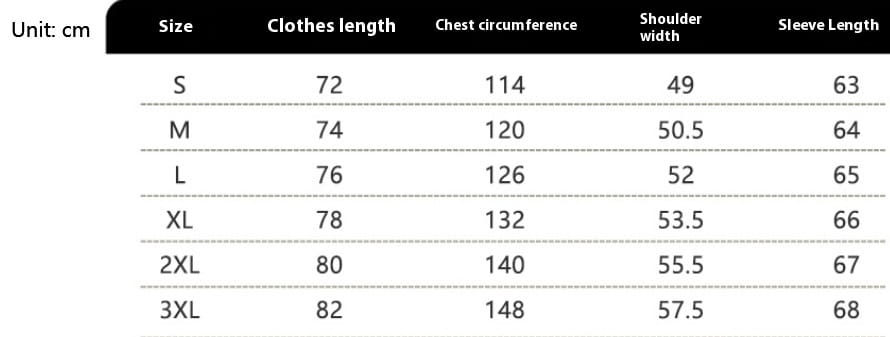 Größentabelle für einen Herren-Schwergewicht-Sherpa-Fleecepullover mit Reißverschluss, innen mit Sherpa gefüttert; die Damenbekleidungsmessungen in Zentimetern sind über die Größen S bis 3XL dargestellt.