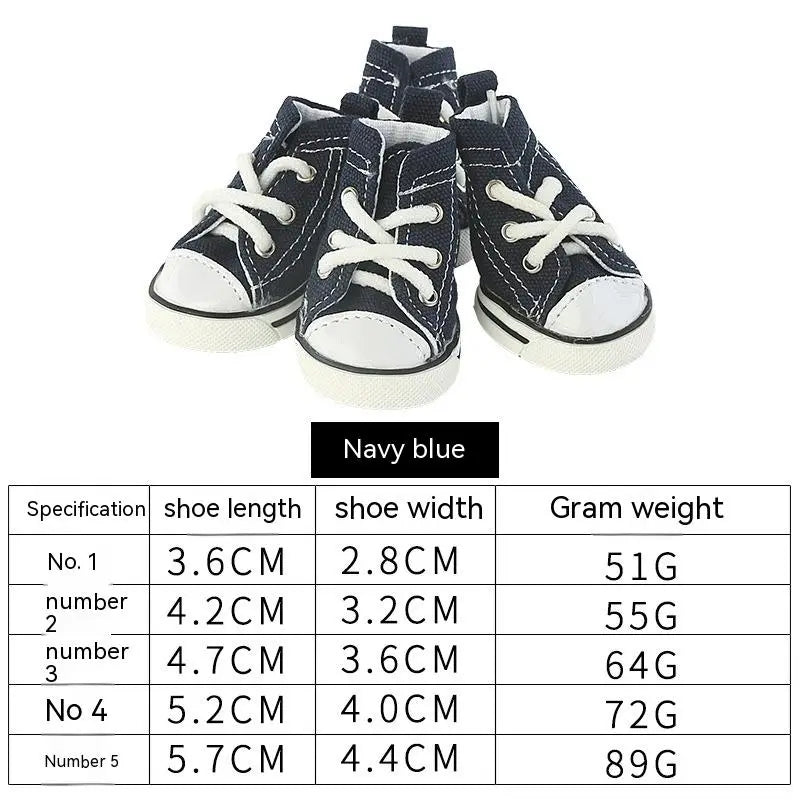 Denim Pet Shoes Breathable Canvas Sneakers for Dogs