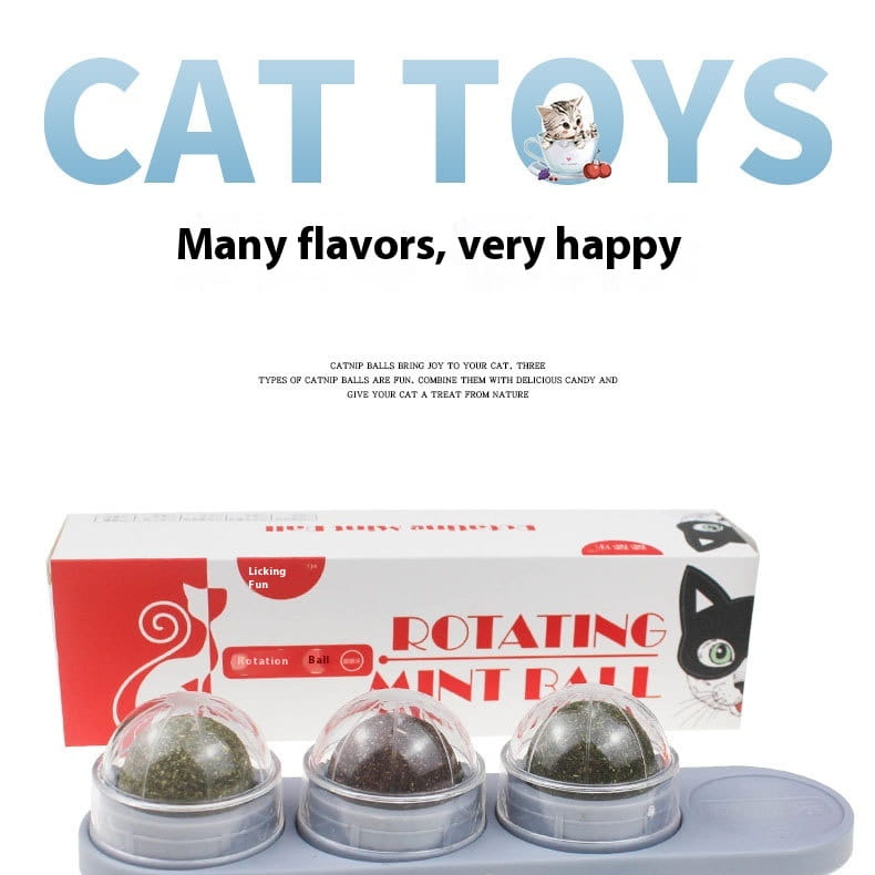 Catnip Silvervine 4 in 1 Rotating Wall Toy Ball