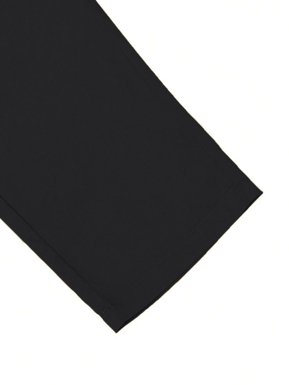 black fabric cuff with smooth seamless finish on slim fit tapered jogger pants with drawstring