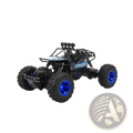 Blue and black 4wd rc off-road high speed crawler truck toy with rugged tires for rock crawling terrain