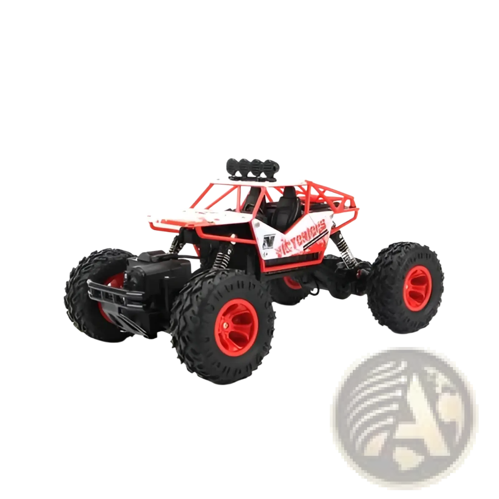 Red and white 4wd rc off-road high speed crawler truck toy with rugged remote-controlled rock crawler design