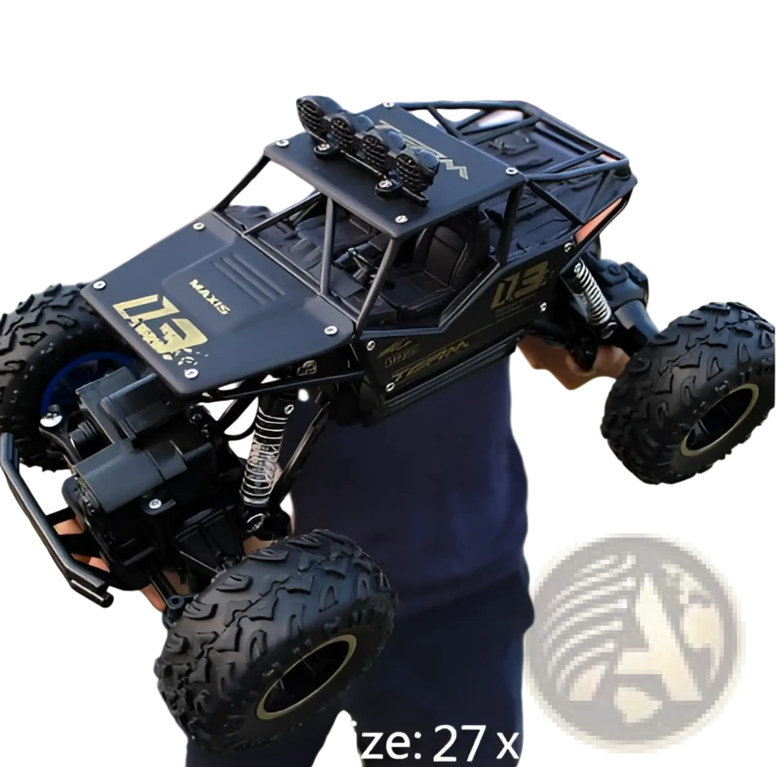 Black and gold 4wd rc off-road high speed crawler truck toy with rugged tires and detailed suspension system