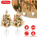 50 led pre-lit mini artificial flocked white christmas tree with colorful ornaments and warm led lights for indoor outdoor use
