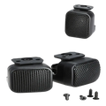 Black plastic 500w car tweeter dome speakers with hexagonal grille and mounting bracket for automotive audio