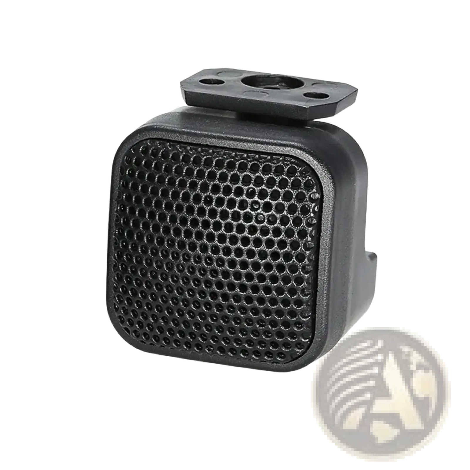 Black plastic 500w car tweeter dome speaker with honeycomb grille and mounting bracket for automotive audio use