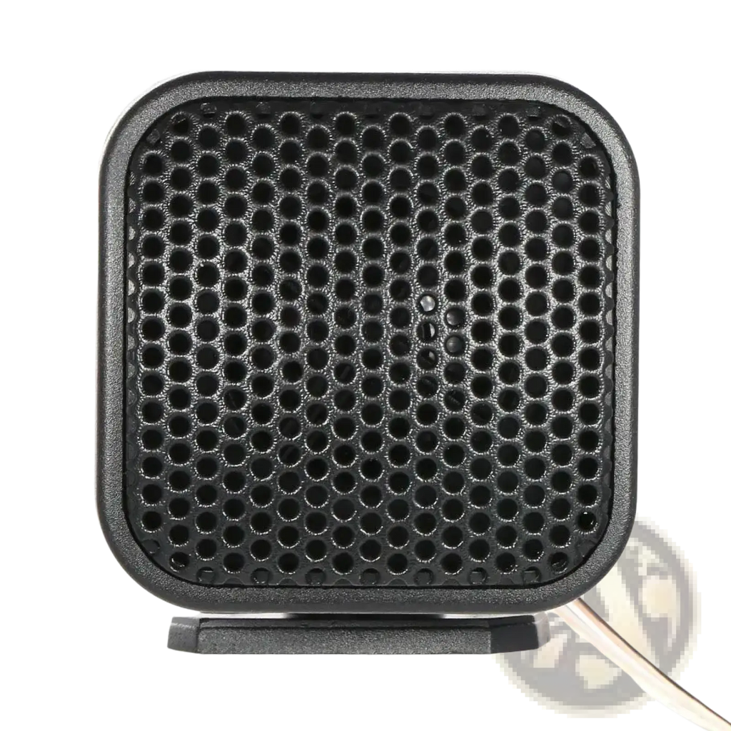 Black square-shaped car air freshener with perforated grille and rounded edges for 500w car tweeter dome speakers automotive audio
