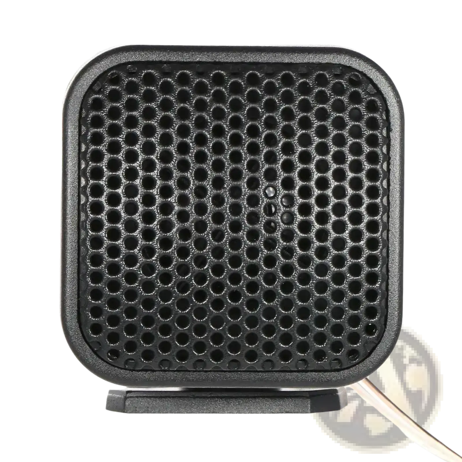 Black square-shaped car air freshener with perforated grille and rounded edges for 500w car tweeter dome speakers automotive audio