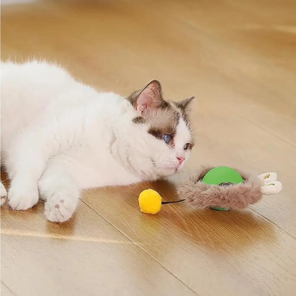 Interactive Rolling Cat Ball Silicone Motion Toy