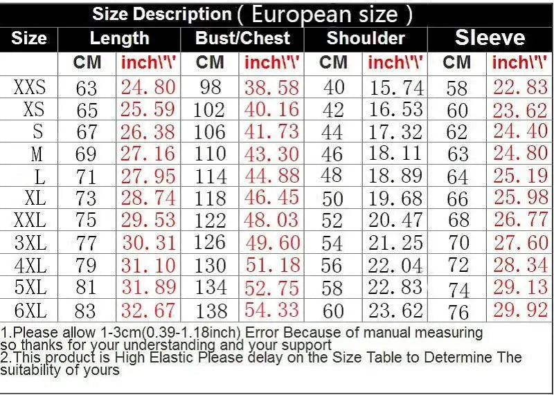 Europäische Größentabelle für Kleidung in Zentimetern und Zoll für Brust, Schulter und Ärmellänge über die Größen xxs bis 6xl für Herren, Paris-Hoodie- und Jogginghosen-Set.
