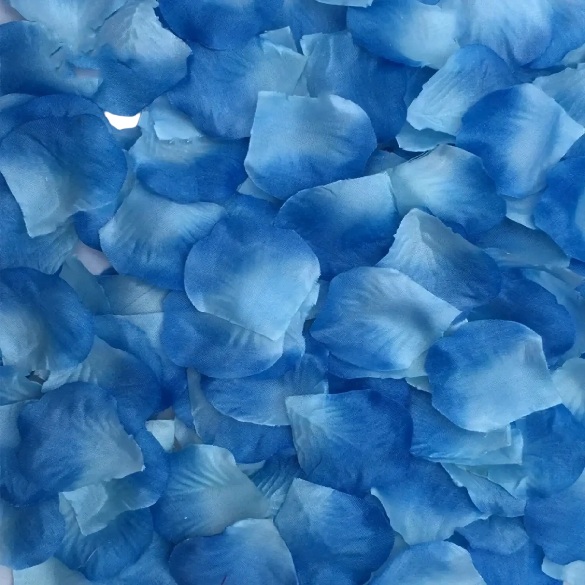 Blue gradient fabric rose petals from 5500 colorful rose petals wedding decor for elegant event decoration