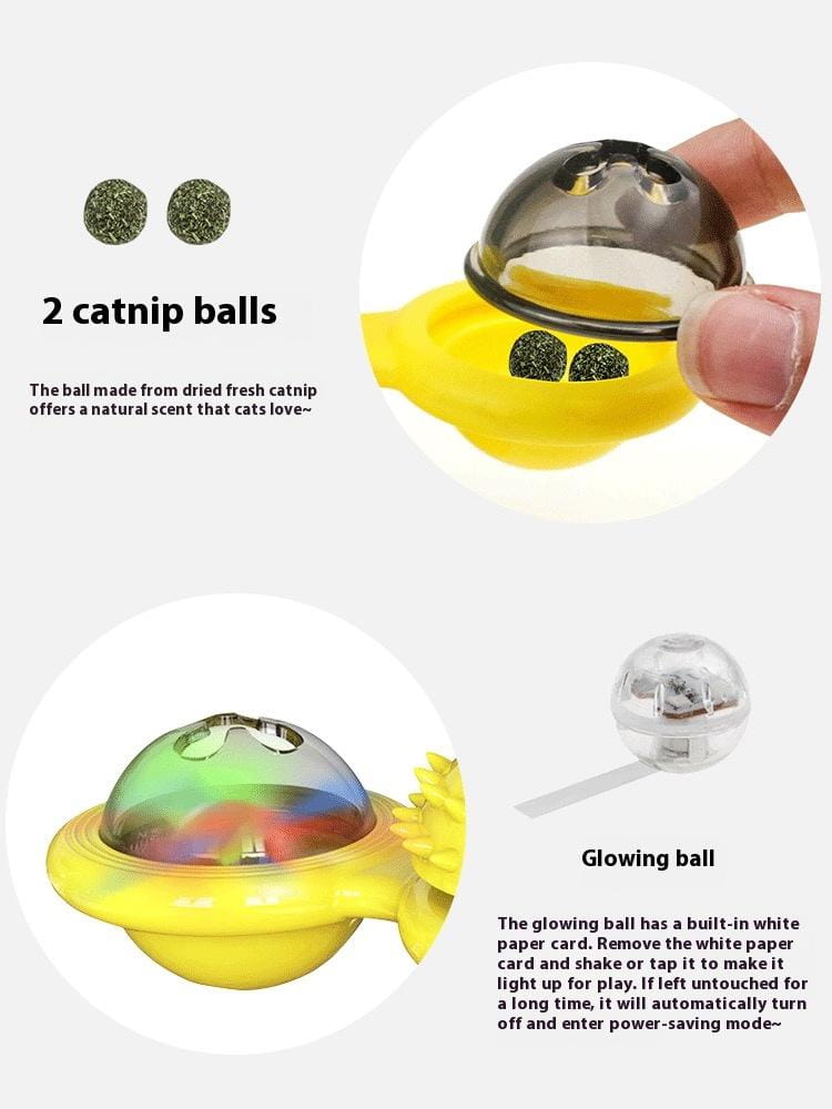 Interactive Windmill Cat Toy Set with Led Light Ball