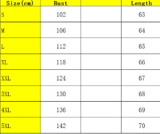 The table displays size measurements in centimeters for bust and length across sizes s to 5xl of a linen asymmetrical button casual top.